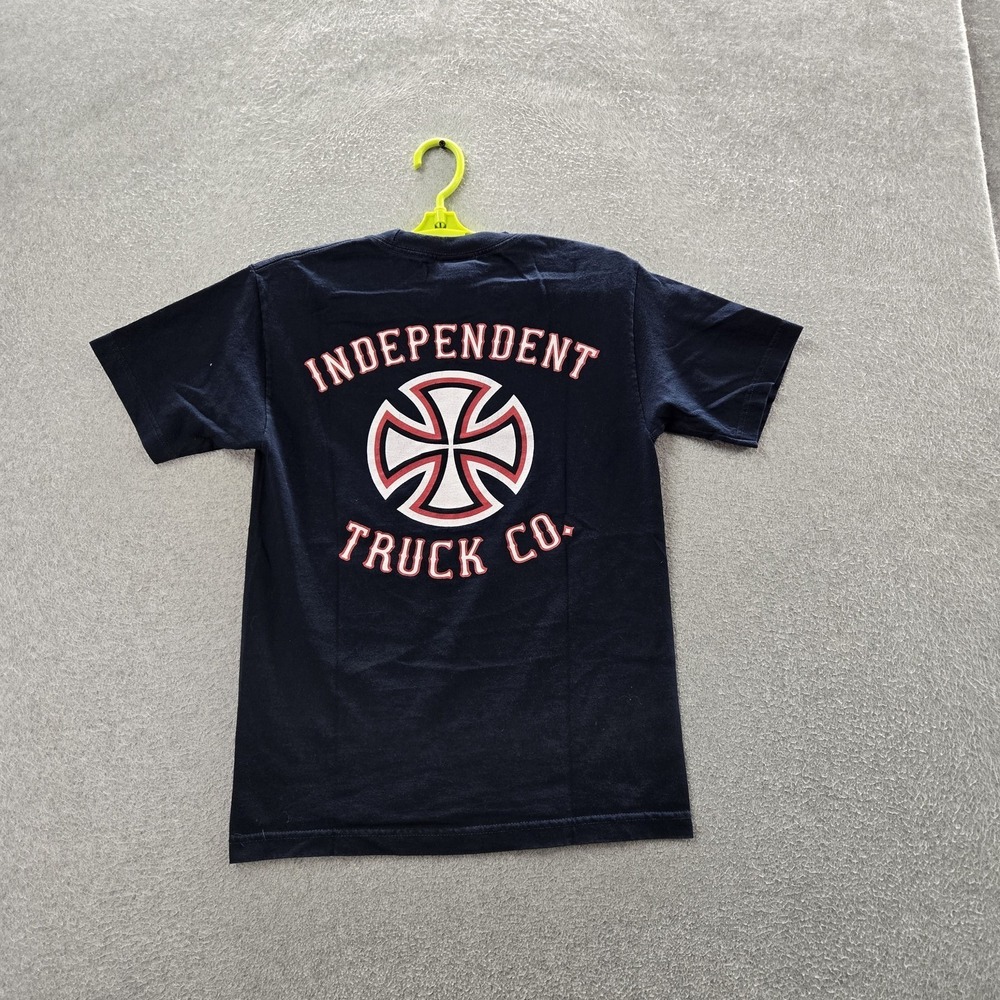 VINTAGE NHS Men Shirt S Blue Y2K Graphic Independent Logo Skate Grunge